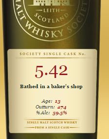 SMWS Bathed in a baker's shop